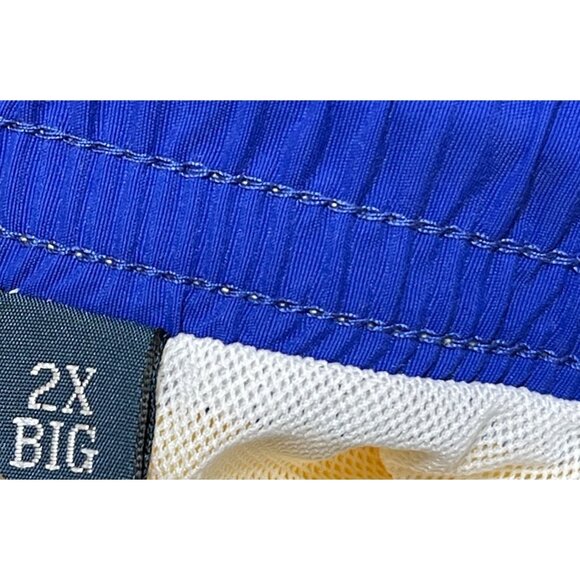 Polo Ralph Lauren Swim Trunks Pony Logo Size 2X Big Yellow Blue - Picture 7 of 9